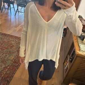 Free People Waffle Knit Top